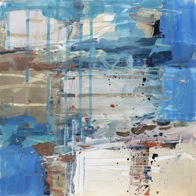   Sand and Sea     12” x 12” x 1.5”    Mixed Media on Wood Panel 