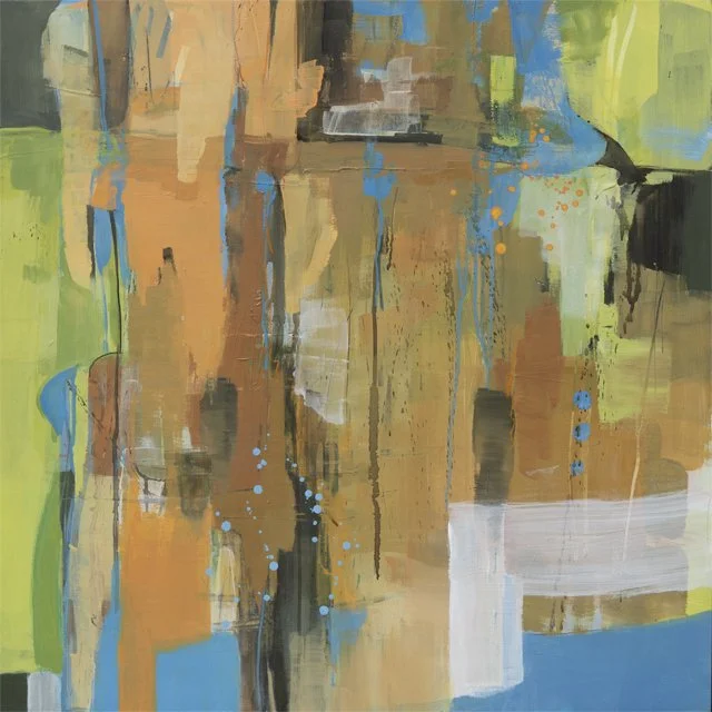   Aspens’ Song     36” x 36” x 1.5”     Mixed Media on Wood Panel 