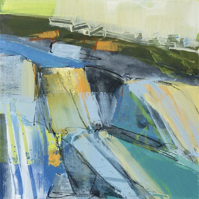   Edge of the Unknown     12” x 12” x 1.5”    Mixed Media on Wood Panel 