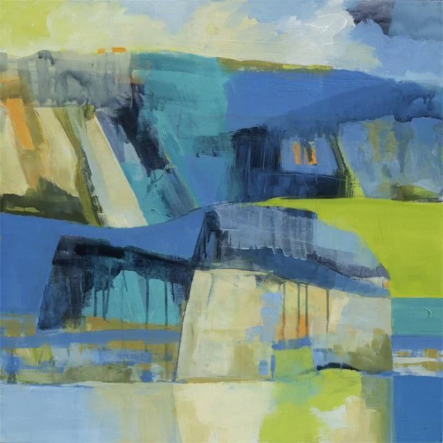   Panorama Blue     36” x 36” x 1.5”    Mixed Media on Wood Panel 