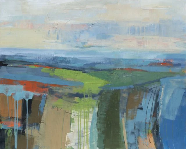   Where the Horizon Forgets Itself     24” x 30” x 1.5”    Mixed Media on Wood Panel 