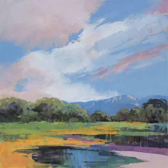   Where Poppies Dream     36” x 36” x 1.5”    Mixed Media on Wood Panel 