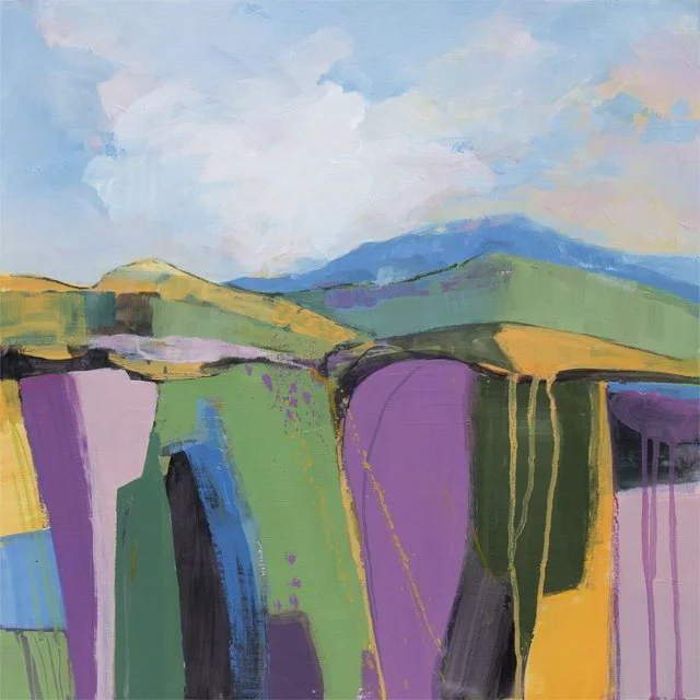   Where the Hills Breathe Color     24” x 24” x 1.5”    Mixed Media on Wood Panel 