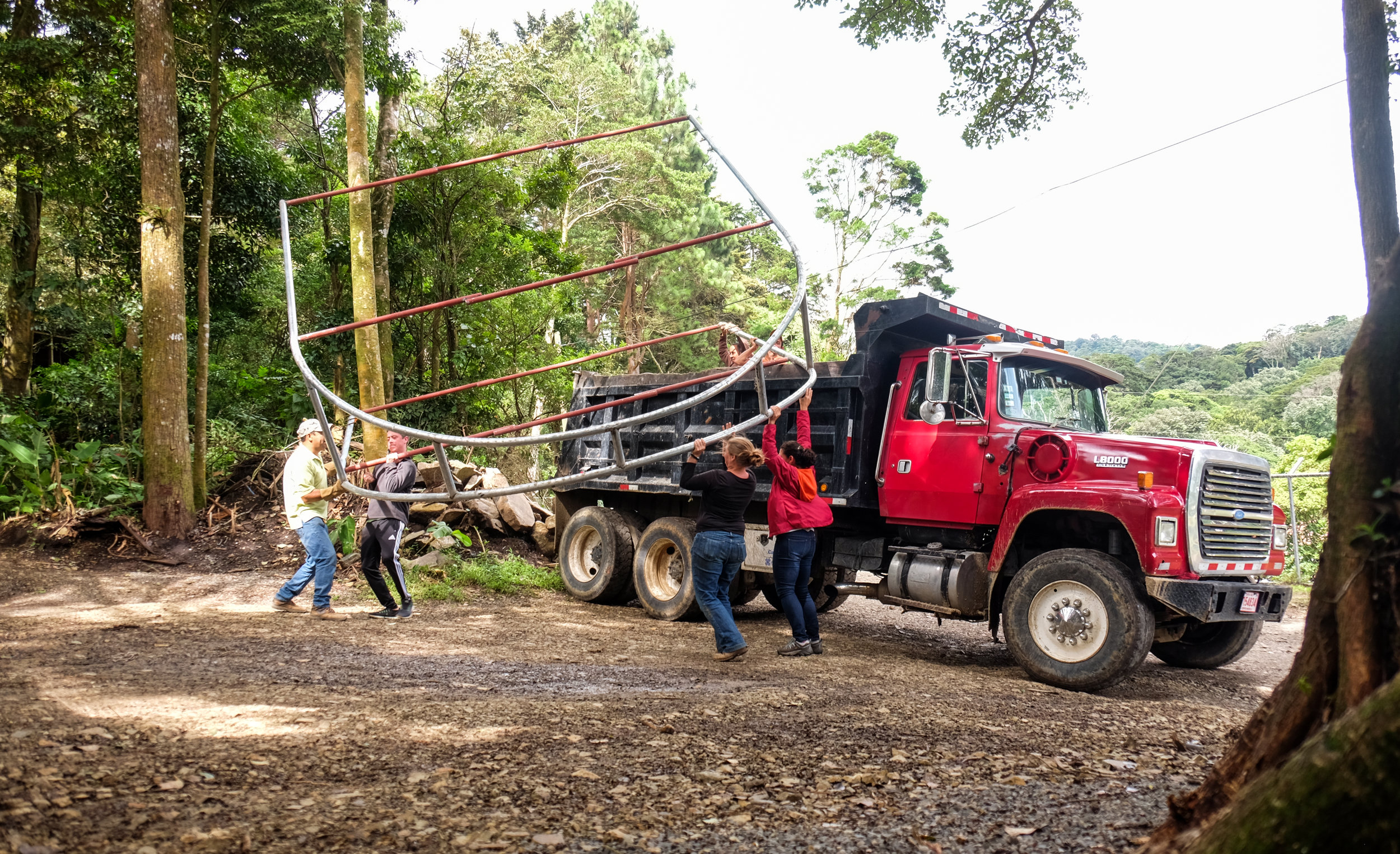 transporting swing from shop to site