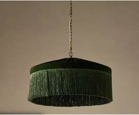 Sinclair Tassel-Fringed Velvet Pendent Anthropologie.com