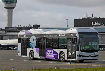 Bus “Powered by Dutch windmills”