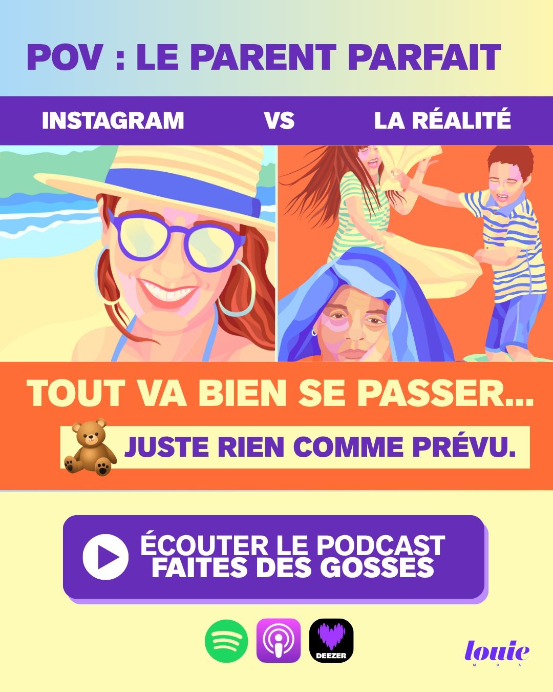 &quot;Mamaaaan, qu&rsquo;est-ce qu&rsquo;on mange ce midi ?&quot;, &quot;encore une histoire, steupl&eacute;&eacute;&eacute;&quot;&hellip; ce genre de phrases, c&rsquo;est votre bande-son quotidienne ?

🎧 Dans le podcast Faites des Gosses, la journa