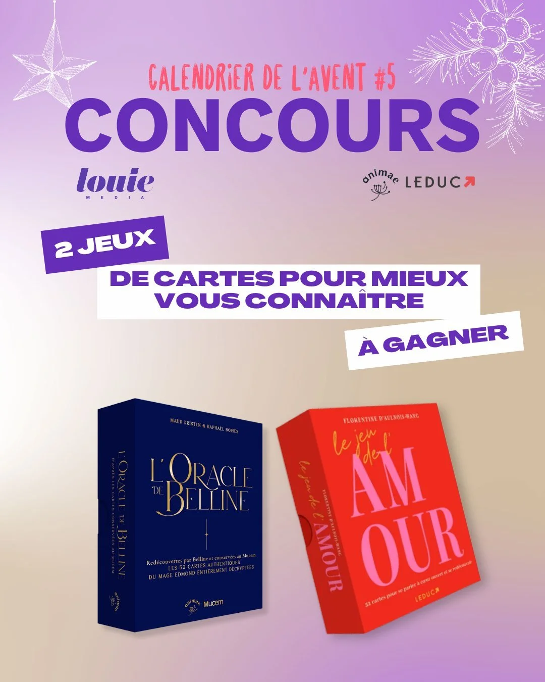 🎁CALENDRIER DE L&rsquo;AVENT 🎁
Quand l&rsquo;hiver nous invite &agrave; rester au chaud et que les soir&eacute;es semblent un peu longues, rien de tel que quelques cartes pour r&eacute;veiller la magie du moment. Pour vous accompagner, on vous offr