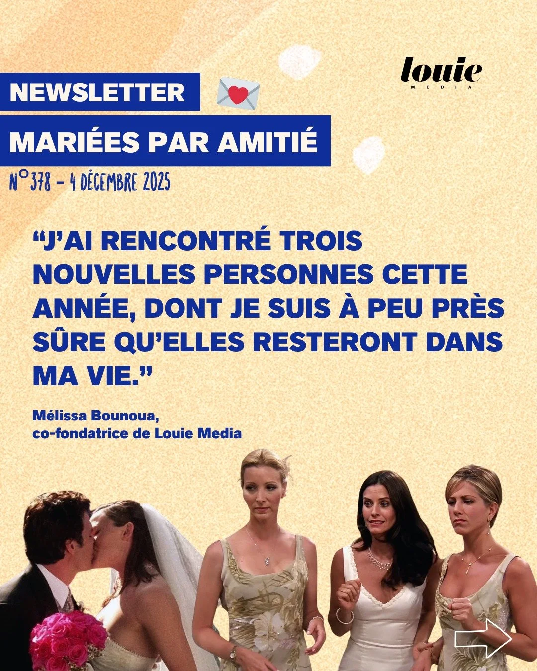 Si vous &ecirc;tes abonn&eacute;&middot;e&middot;s &agrave; la newsletter de Louie, alors vous avez d&eacute;couvert la semaine derni&egrave;re nos meilleures recos de livres, films et spectacles autour de l&rsquo;amiti&eacute;. Et si ce n&rsquo;est 