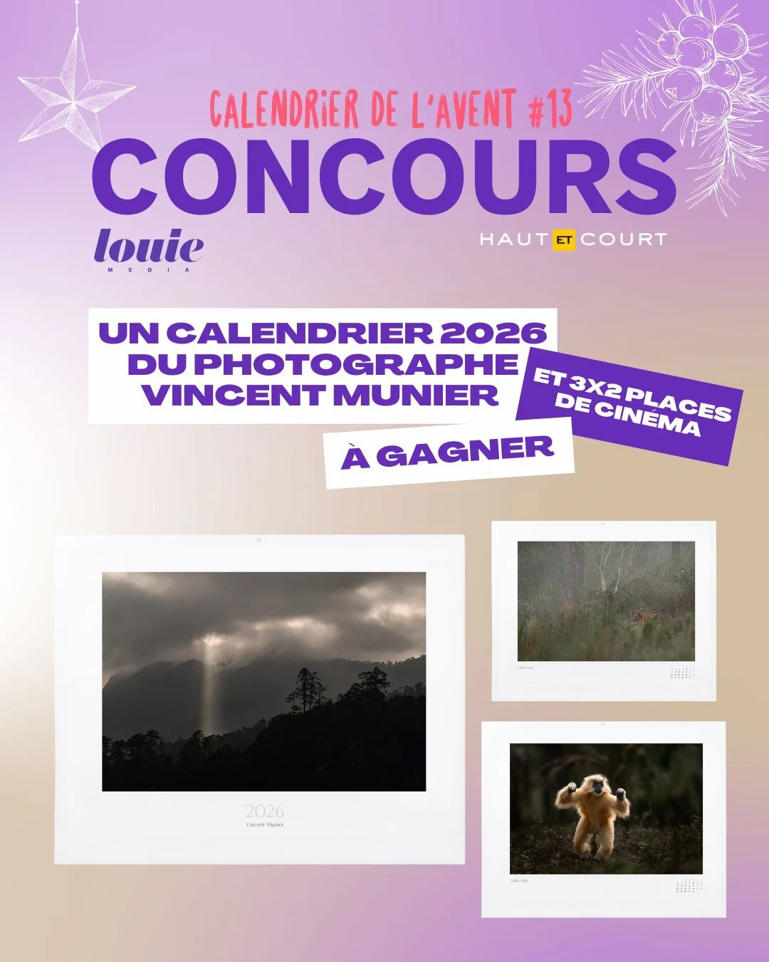 🎁CALENDRIER DE L&rsquo;AVENT 🎁
Avec ses images patientes et sa mani&egrave;re unique de saisir le vivant, @vincent_munier_photographer, photographe et r&eacute;alisateur qui s&rsquo;est fait conna&icirc;tre avec son premier documentaire &ldquo;La P