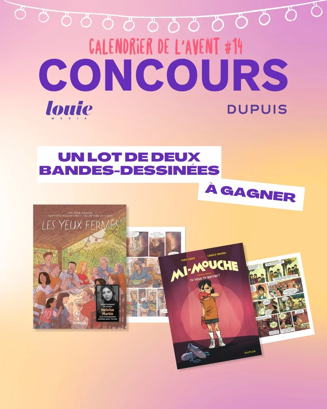 🎁CALENDRIER DE L&rsquo;AVENT 🎁
Un calendrier de l&rsquo;Avent sans BD chez Louie ne serait pas un calendrier de l&rsquo;Avent&hellip; Et &ccedil;a tombe bien, nous avons d&eacute;nich&eacute; les deux prochaines lectures pour bien terminer l&rsquo;