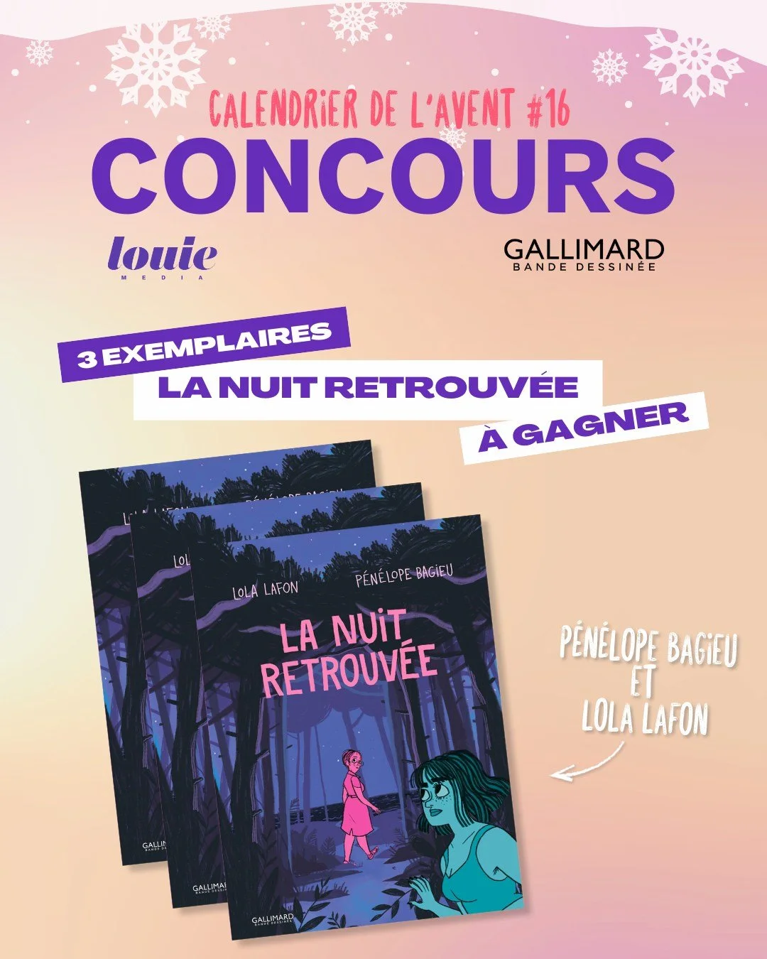 🎁CALENDRIER DE L&rsquo;AVENT 🎁
Parce que certaines histoires parlent du manque, des souvenirs et de ce qui nous relie aux autres, nous avons tr&egrave;s envie de vous faire d&eacute;couvrir la toute nouvelle BD &ldquo;La nuit retrouv&eacute;e&rdquo