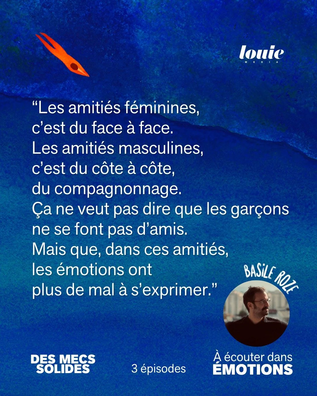 &Agrave; quand remonte la derni&egrave;re fois o&ugrave; vous avez vraiment parl&eacute; de ce que vous ressentiez &agrave; un ami ?

Apr&egrave;s un premier &eacute;pisode sur la mani&egrave;re dont les hommes apprennent &agrave; camoufler leur vuln