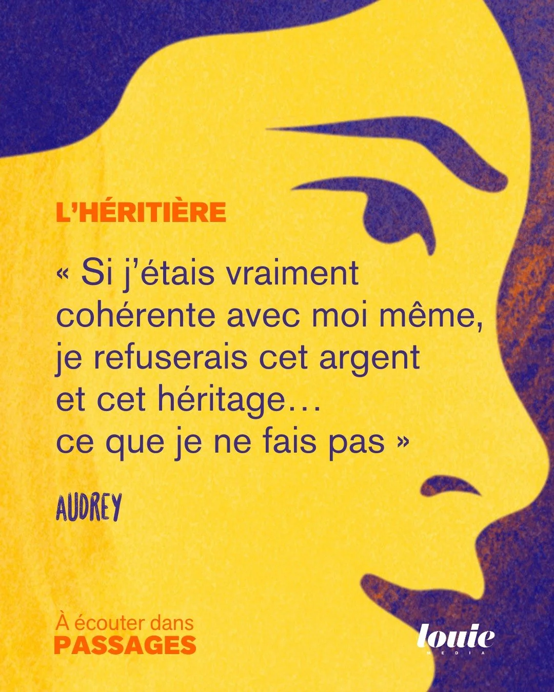 Issue d&rsquo;une famille fortun&eacute;e, Audrey re&ccedil;oit depuis le coll&egrave;ge plusieurs milliers d&rsquo;euros par mois sur son compte en banque.�Pendant des ann&eacute;es, elle refuse d&rsquo;y toucher, rong&eacute;e par la honte de ses p