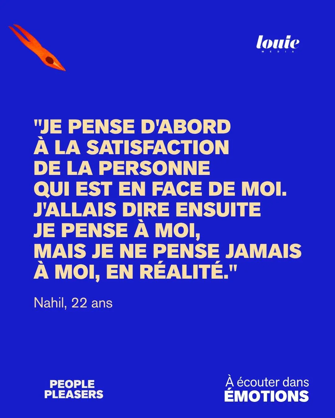 "Dans ma t&ecirc;te, il n'y a pas l'option de dire non."

Dire oui pour ne pas d&eacute;cevoir. S'adapter, s'effacer, s'oublier. On appelle &ccedil;a de la gentillesse. Mais est-ce vraiment &ccedil;a ?
Dans ce nouvel &eacute;pisode d'&Eacut