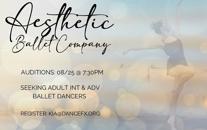 🚨 Audition alert! 🚨Our adult ballet company is holding auditions on Thursday, August 25th at 7:30pm! For more information and to register, please email kia@dancefx.org 

#dancefx #dancefxatlanta #dfxfam #ballet #balletauditions #audition #atlantada