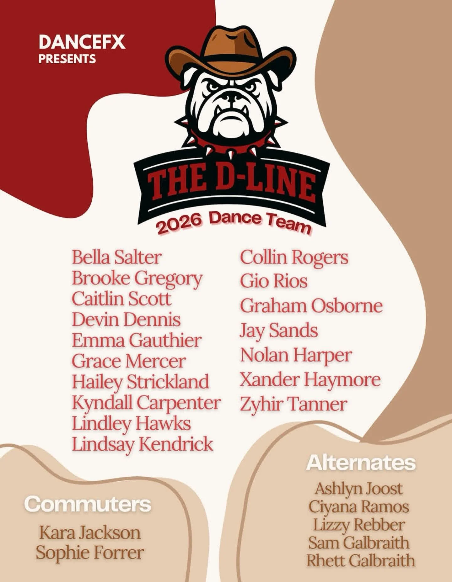 We’re so excited to introduce our brand-new 2026 Line Dance Company! We can’t wait to see all the amazing places this journey will take them. Their very first performance is set for November 11th, opening our Sweet Dreams show with the fi