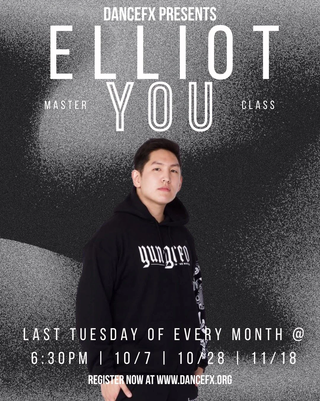Let’s give a warm welcome to Elliot, the newest addition to the Dancefx family! We’re so excited to have this new master class joining our lineup — it’s the perfect challenge, and we can’t wait to see our dancers rise to