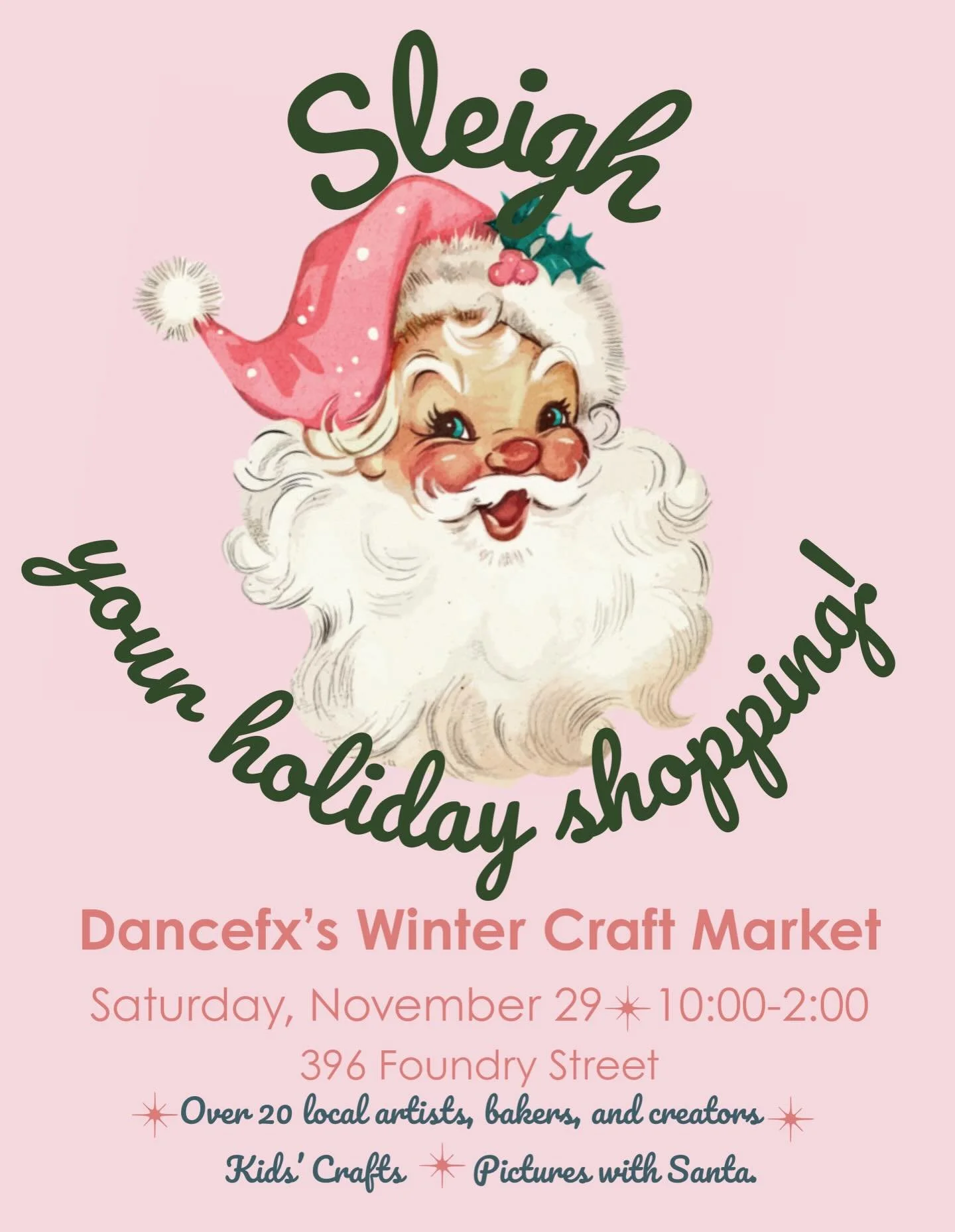 Come support local small businesses! Our Winter Craft Market is tomorrow with over 20 vendors, a kids&rsquo; area, and pictures with Santa. This is a great time to look for gifts for teachers, friends, family, and co-workers (and a little something f