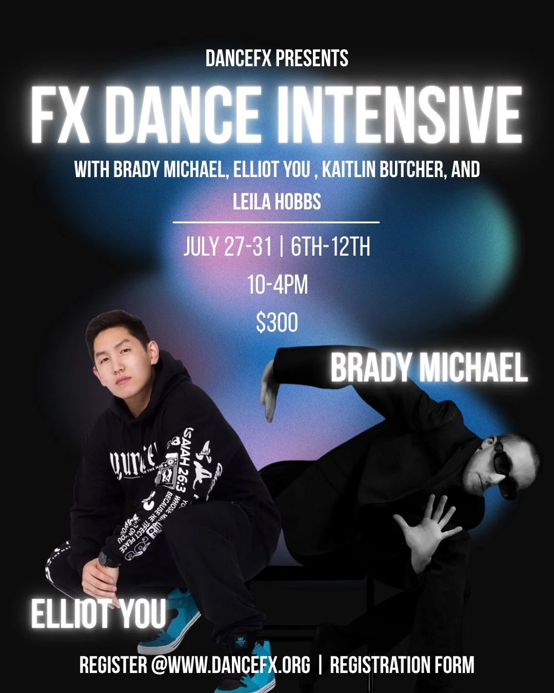 This summer is shaping up to be incredible! We&rsquo;ve got some amazing intensives in the mix featuring Dancefx faculty Kaitlin Butcher and Leila Hobbs, plus special guests Brady Michael and Elliot You. Don&rsquo;t miss it!