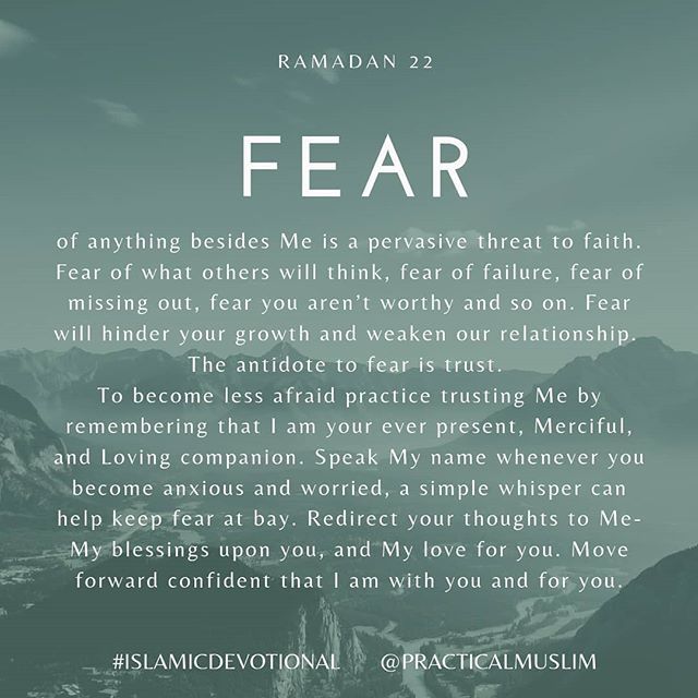 Have no fear, Allah is with you! 
#islamicdevotinal by @zforzahra