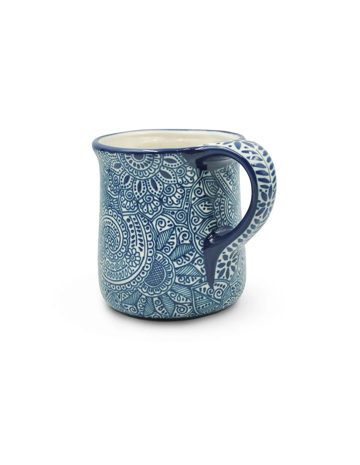 Taza para café o té diseño futura azul hecha de cerámica decorada ...