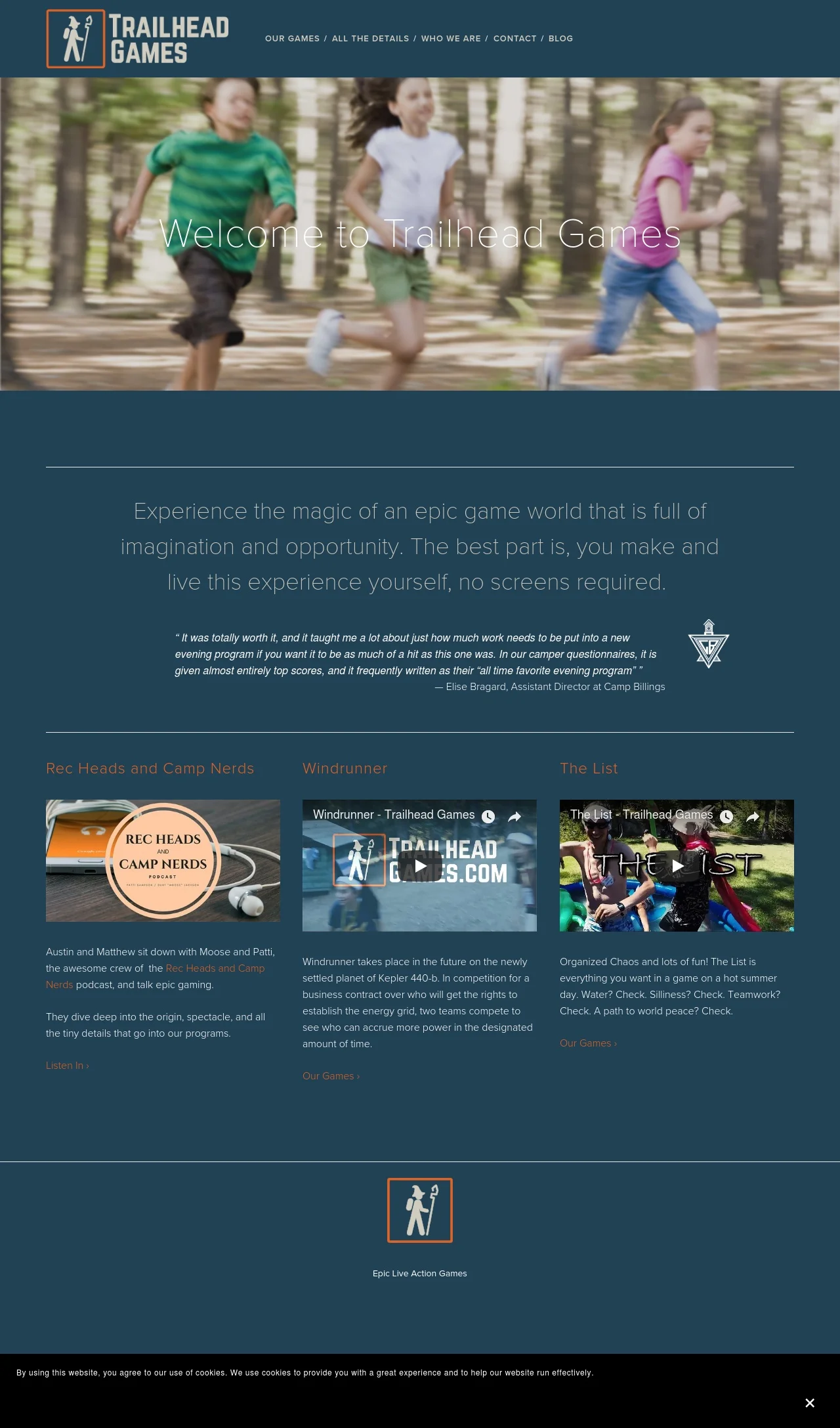 Trailhead Games Website