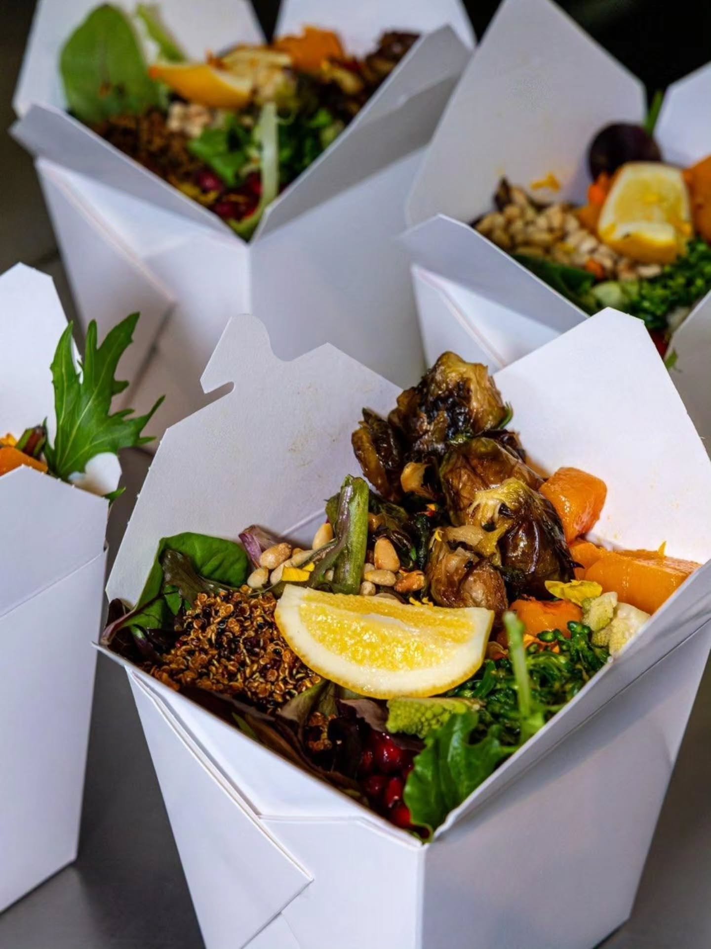 Boxed up and ready to go &mdash; Blue Barn makes catering easy! 👏

&bull; 24-item minimum (sold in &ldquo;packs&rdquo; of 6)
&bull; Mix + match your favorites
&bull; Or choose from bundles like our Greatest Hits, Barn Yard and For The Earth menus
&b