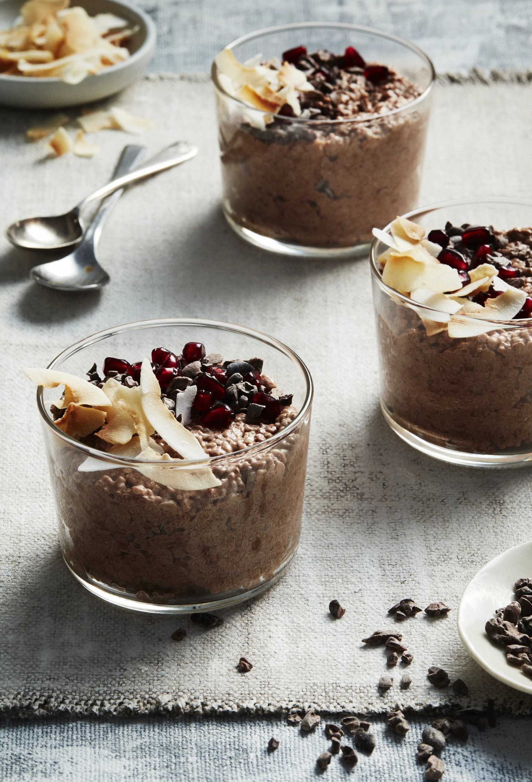 CHIA PUDDINGS TOASTED COCONUT