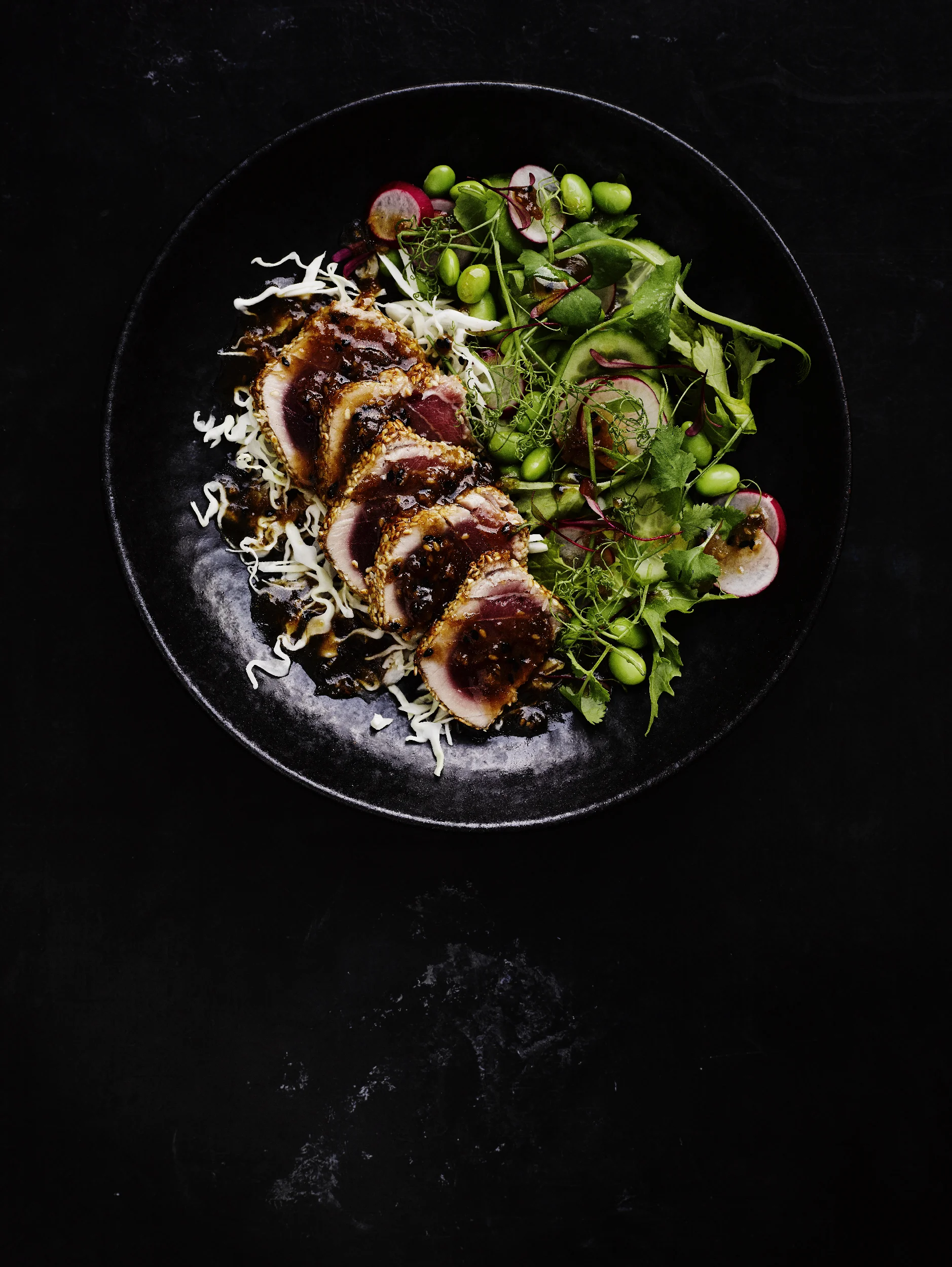 seared tuna edamame - Birch & Waite