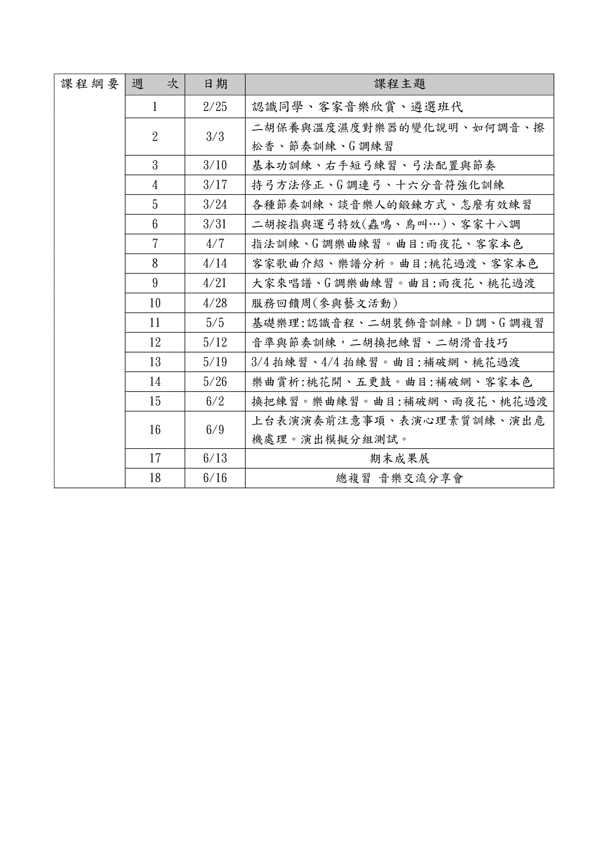 B-1客家音樂二胡班