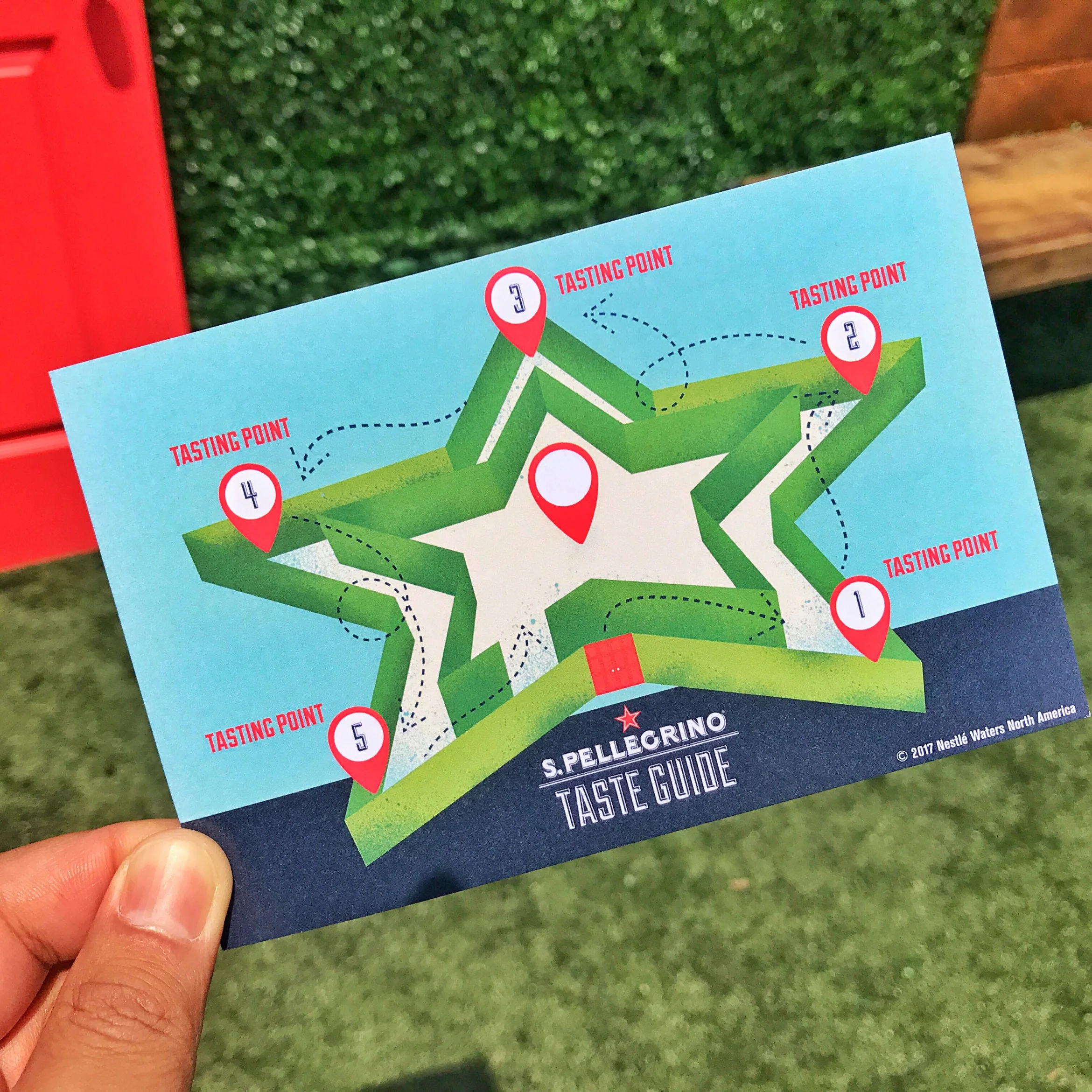 This is the map of the star shaped maze that everyone used as a guide to taste each chefs cuisine.