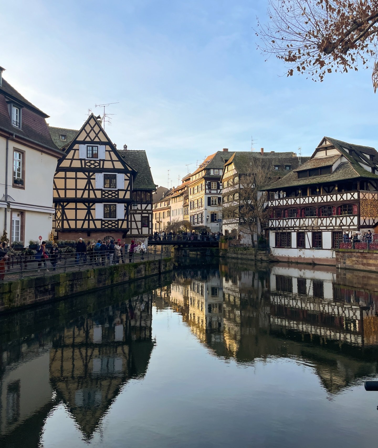 in December I went to Strasbourg on the train for the day from Paris to see the Christmas lights throughout the city and it was impressive 🎄 {it is known as the capital of Christmas!} ~ but what I was really enamored with was how pretty the city is 