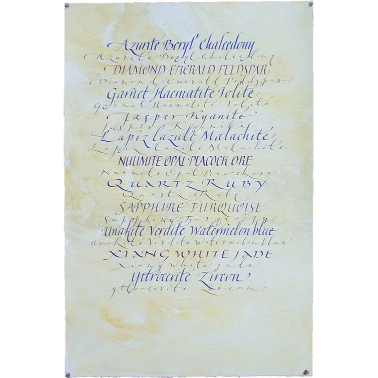 Alphabet of precious stones by GAYNOR GOFFE