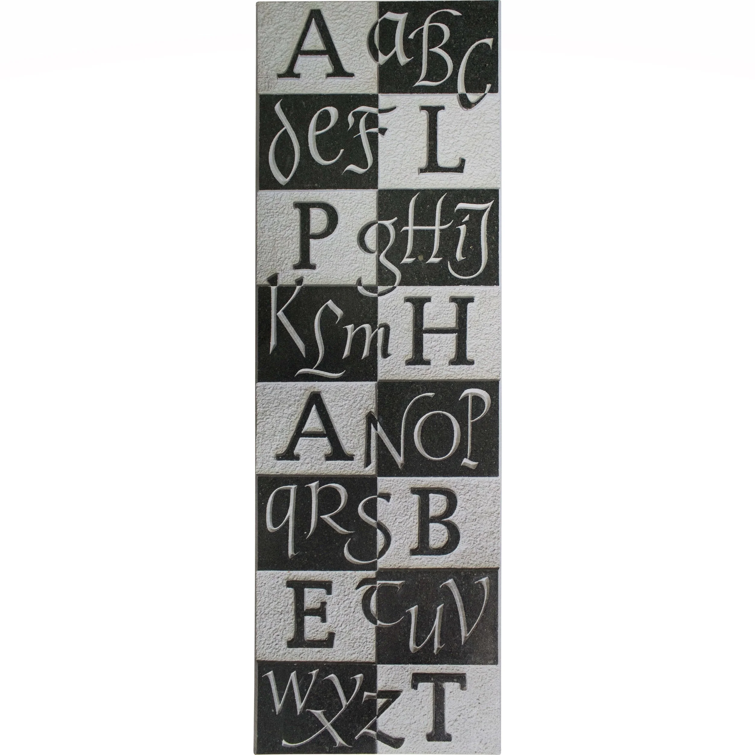 Alphabet in green slate by PIPPA WESTOBY