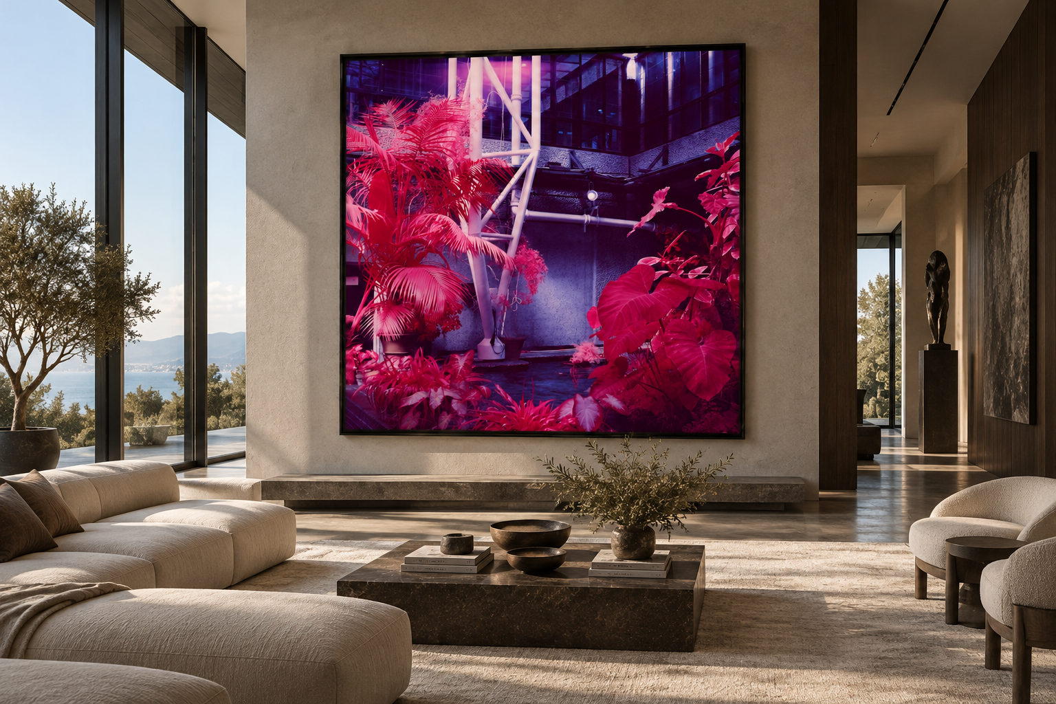 Magenta Art in a Serene Modern Gallery.png