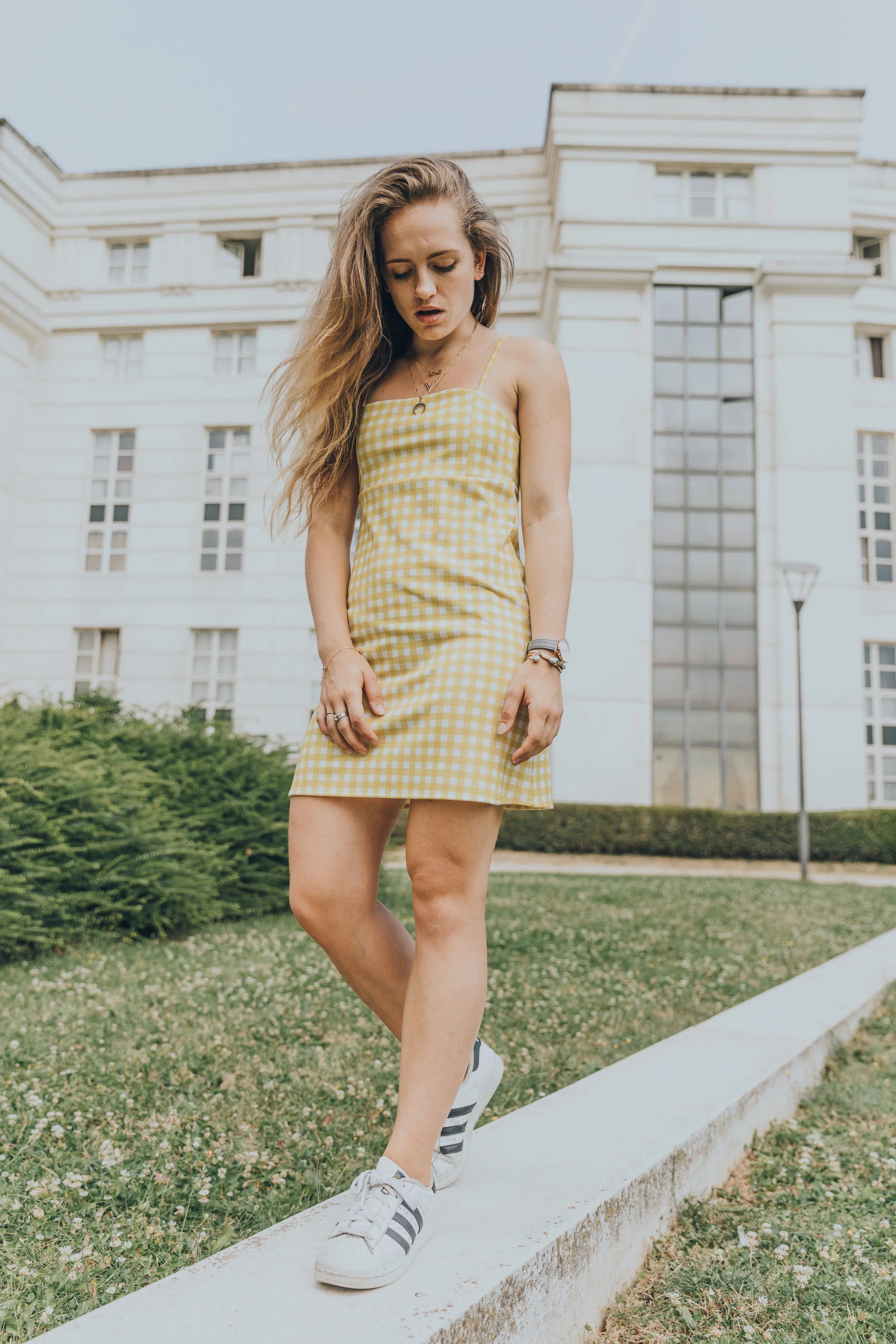 robe a carreau jaune