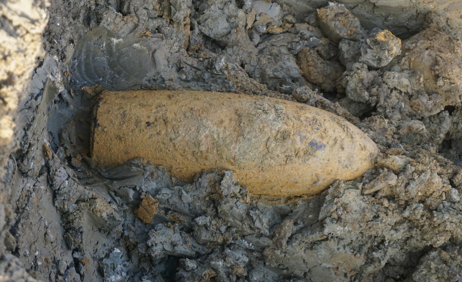 One of the WWII bombs found at Oakington Barracks