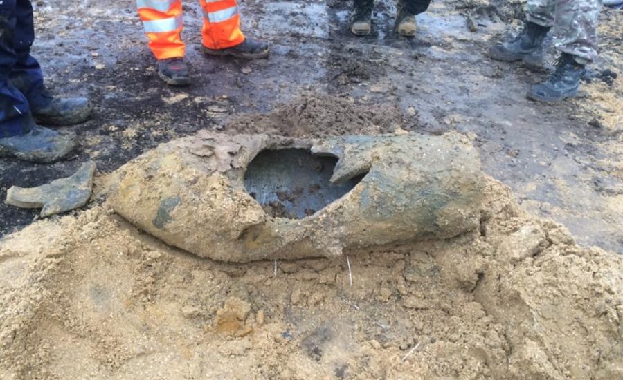WWII bomb intact after controlled explosion