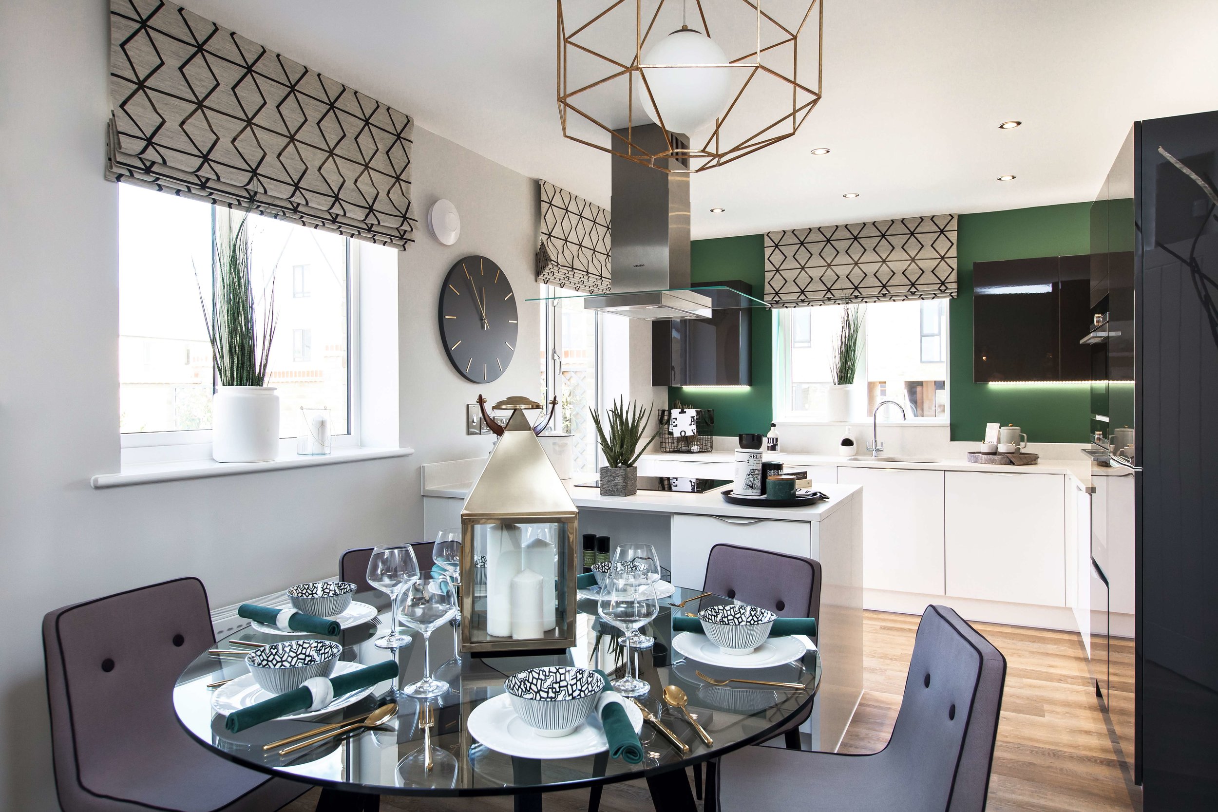 Internal shot of the kitchen at the show home in Northstowe
