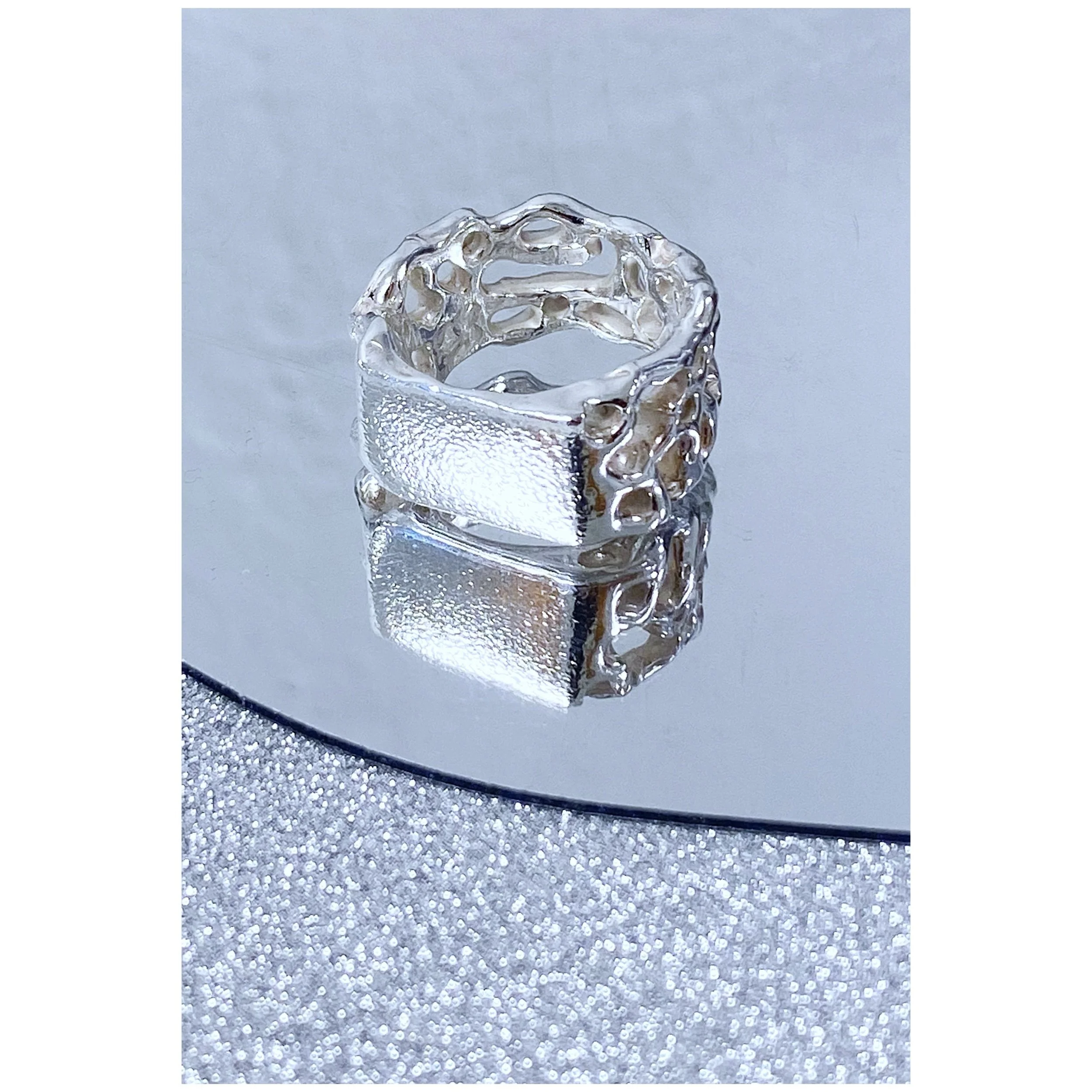 JRS Coral Square Signet Ring