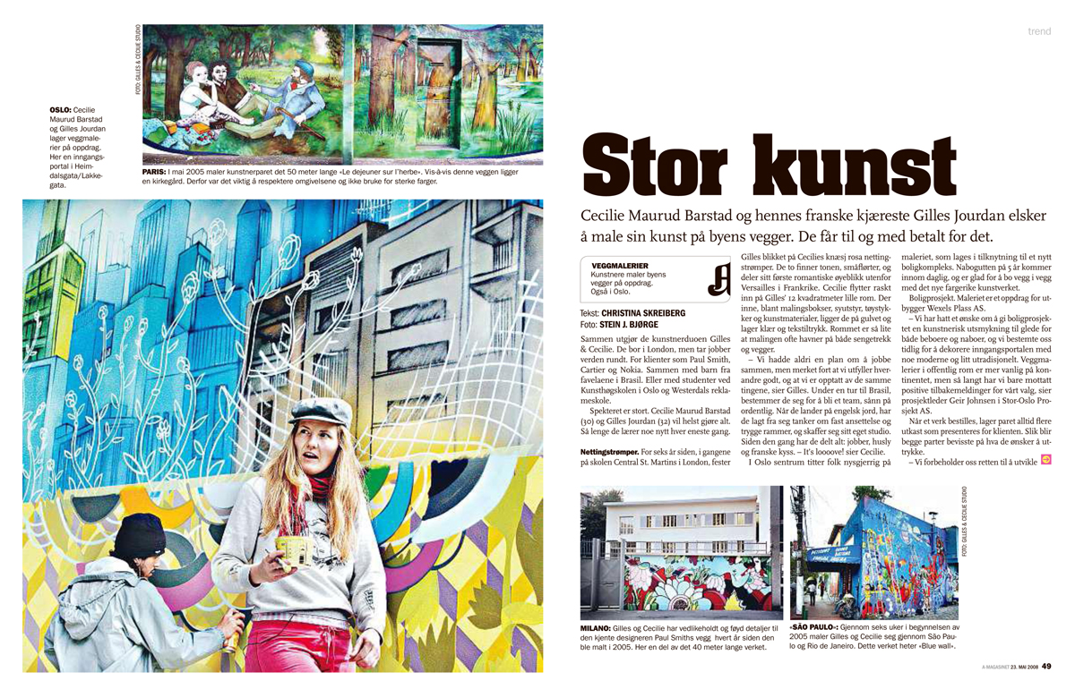  Article for A-magasinet, Aftenposten 