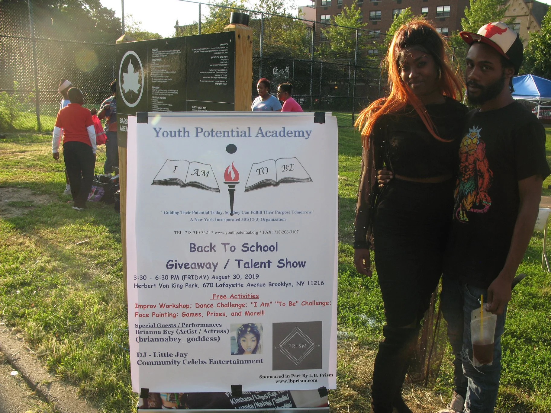 Thanks to Brianna Bey for coming out, performing and helping our youth with acting lessons through her Improv Workshop.