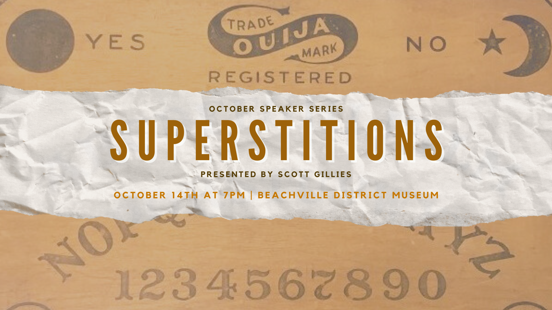 October Speaker Series: Superstitions