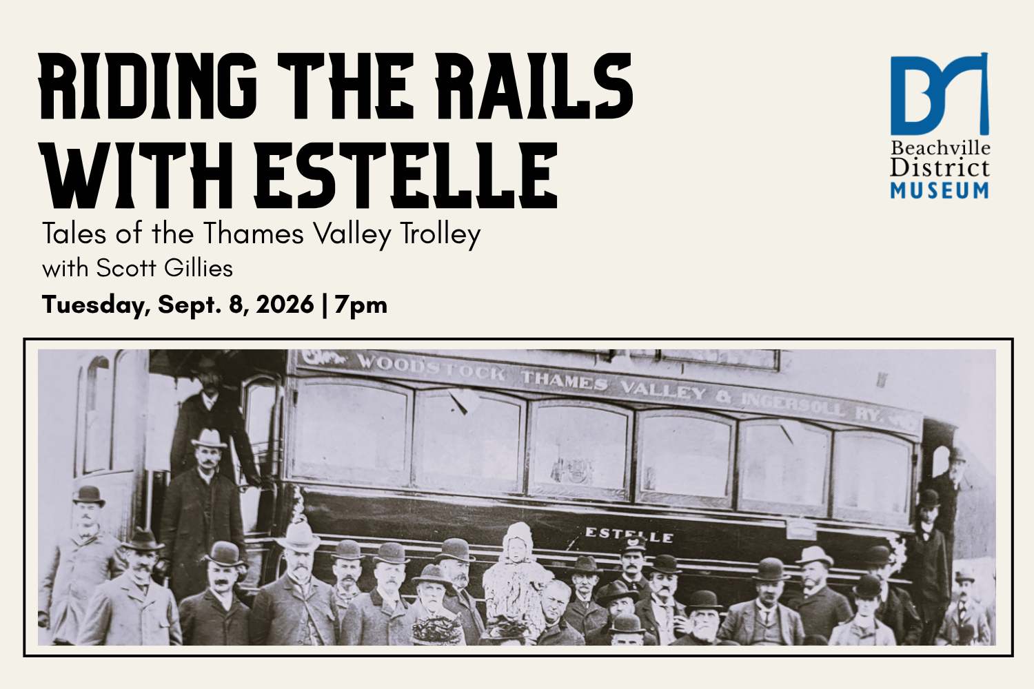 September Speaker Series— Riding the Rails with Estelle