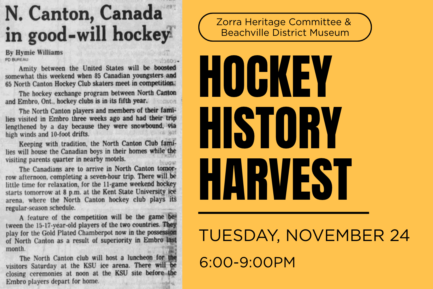 Hockey History Harvest
