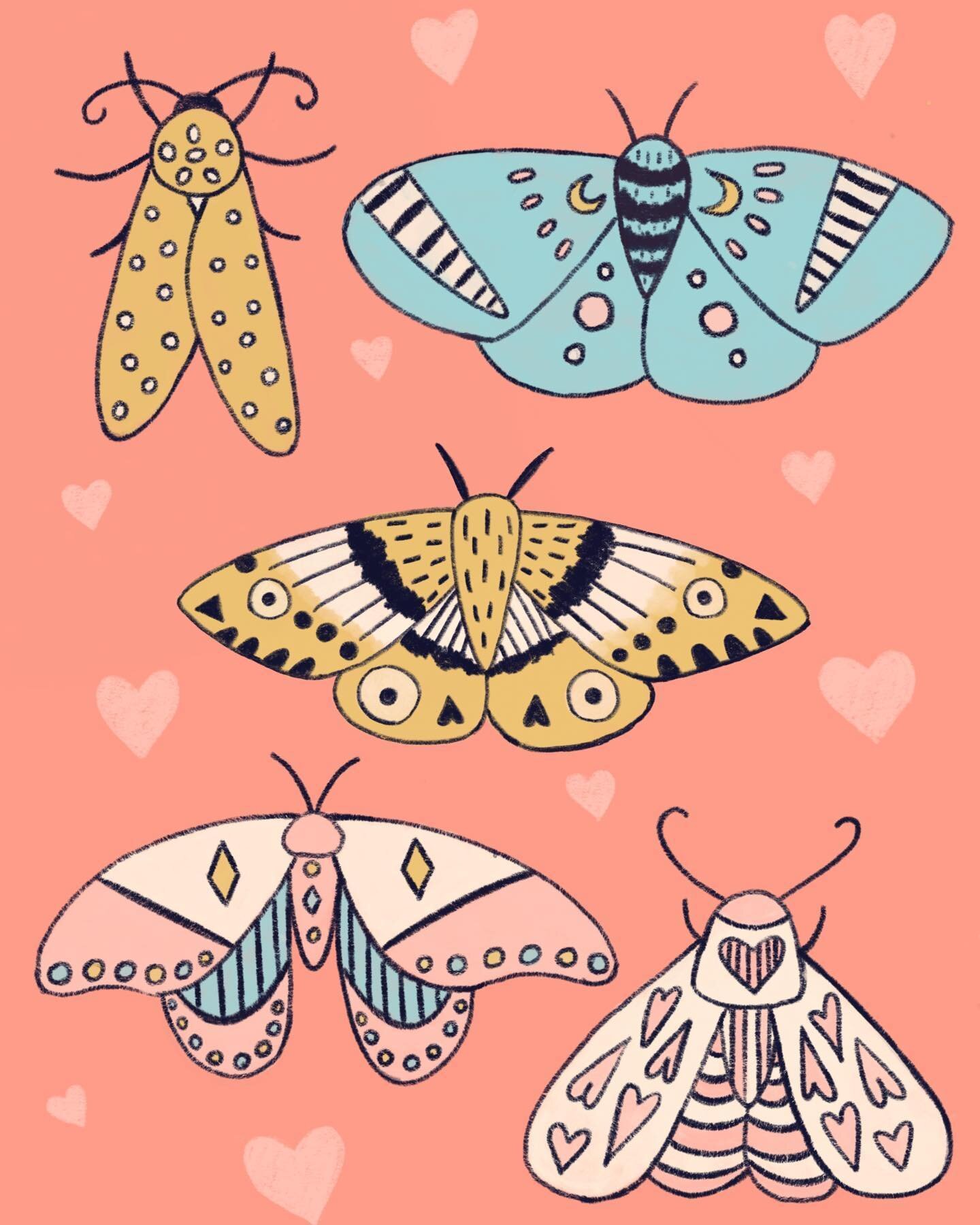 Completed moth sheet! Already up on Redbubble
.
.
.
.
.
.
#art #artist #artistsoninstagram #illustration #illustrationartists #illustrator #illustrationoninstagram #procreate #digitalart #moth #butterfly #insects #pastel #brightcolors #pastelcolors #