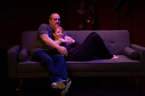 David Zayas and Elizabeth Canavan in a scene from LAByrinth Theater Company’s production of “Devil of Choice” (Photo Credit: David Zayas, Jr.)
