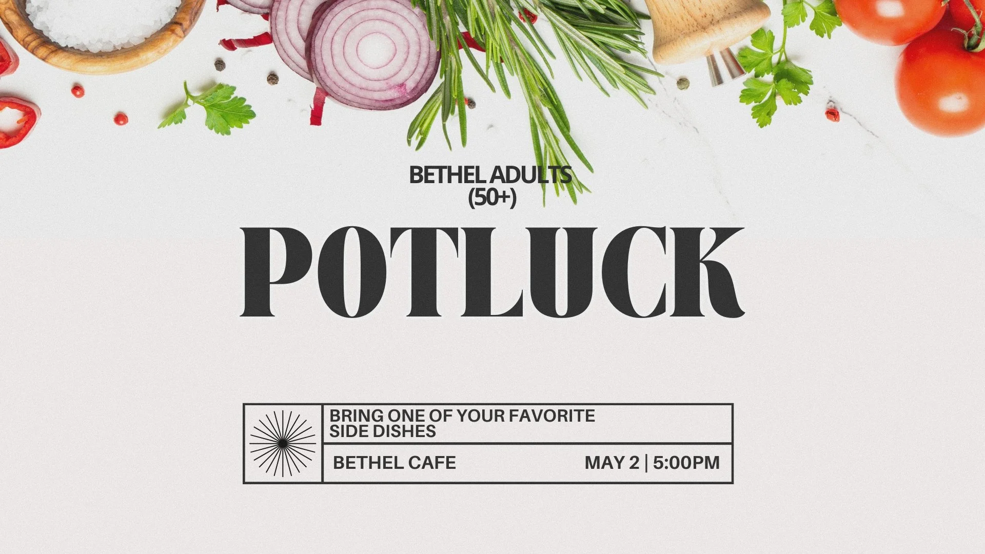 Bethel Adults (50+) Potluck