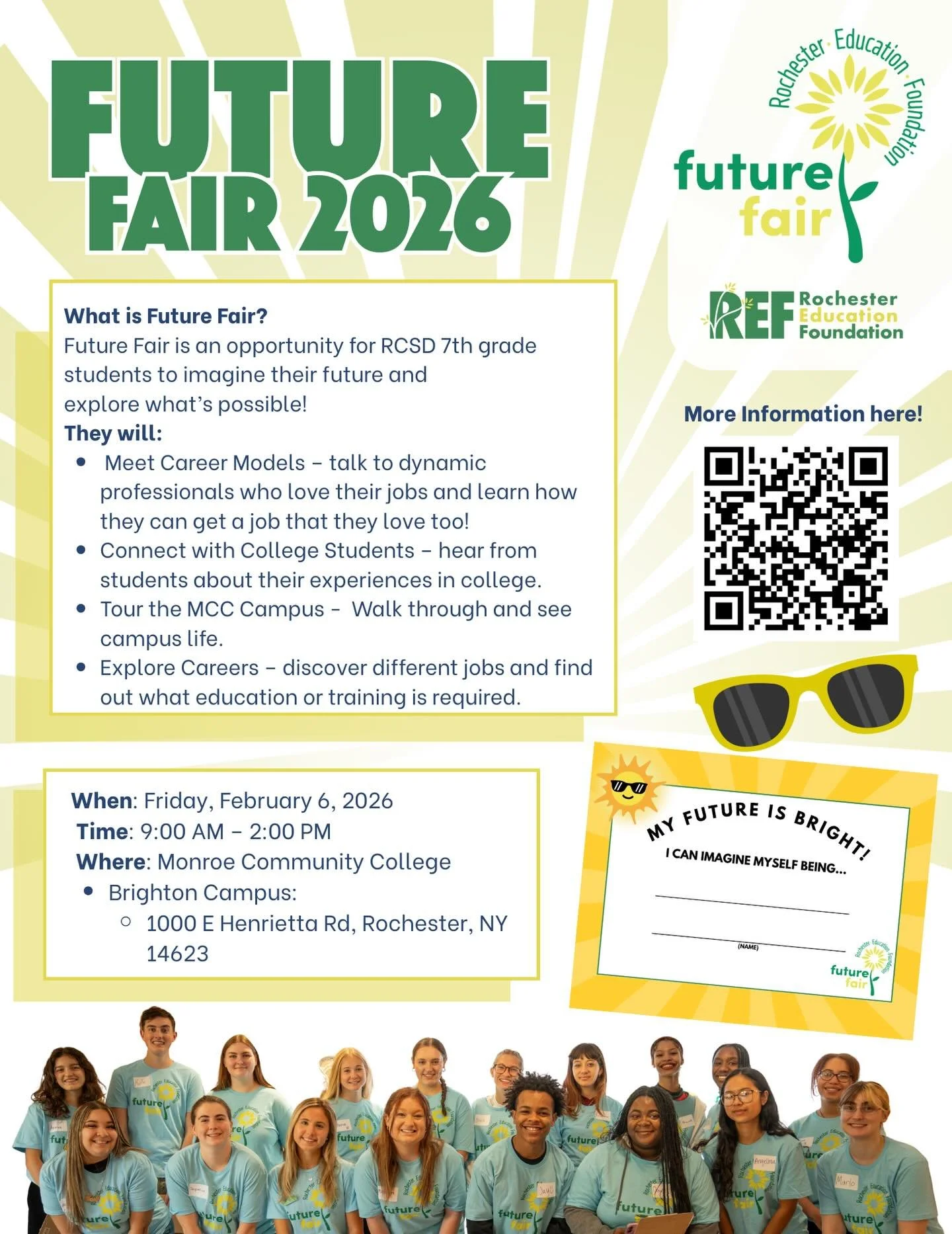 Future Fair is right around the corner! Days are getting limited to be able to participate. Be a career model! 
Link in bio 

#rochestereducationfoundation #rochestereducation #collegeaccessandsuccess #fafsa #education rochester smileprogram musicand